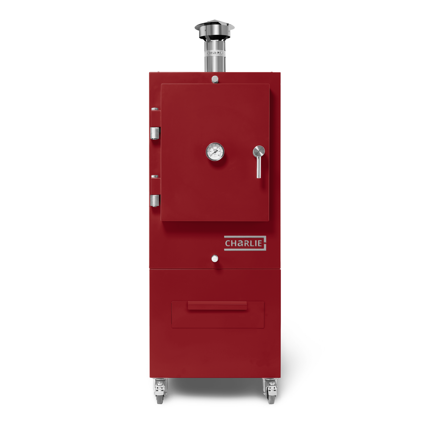 Charlie Charcoal Oven in Dark Cherry, front view
