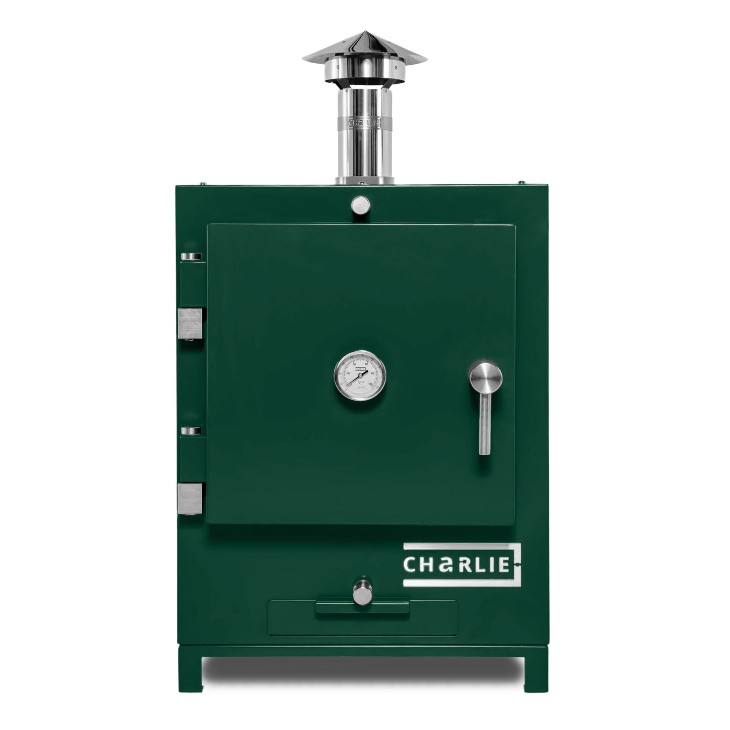 Cheeky Charlie Tabletop Oven in Green Chilli, front view