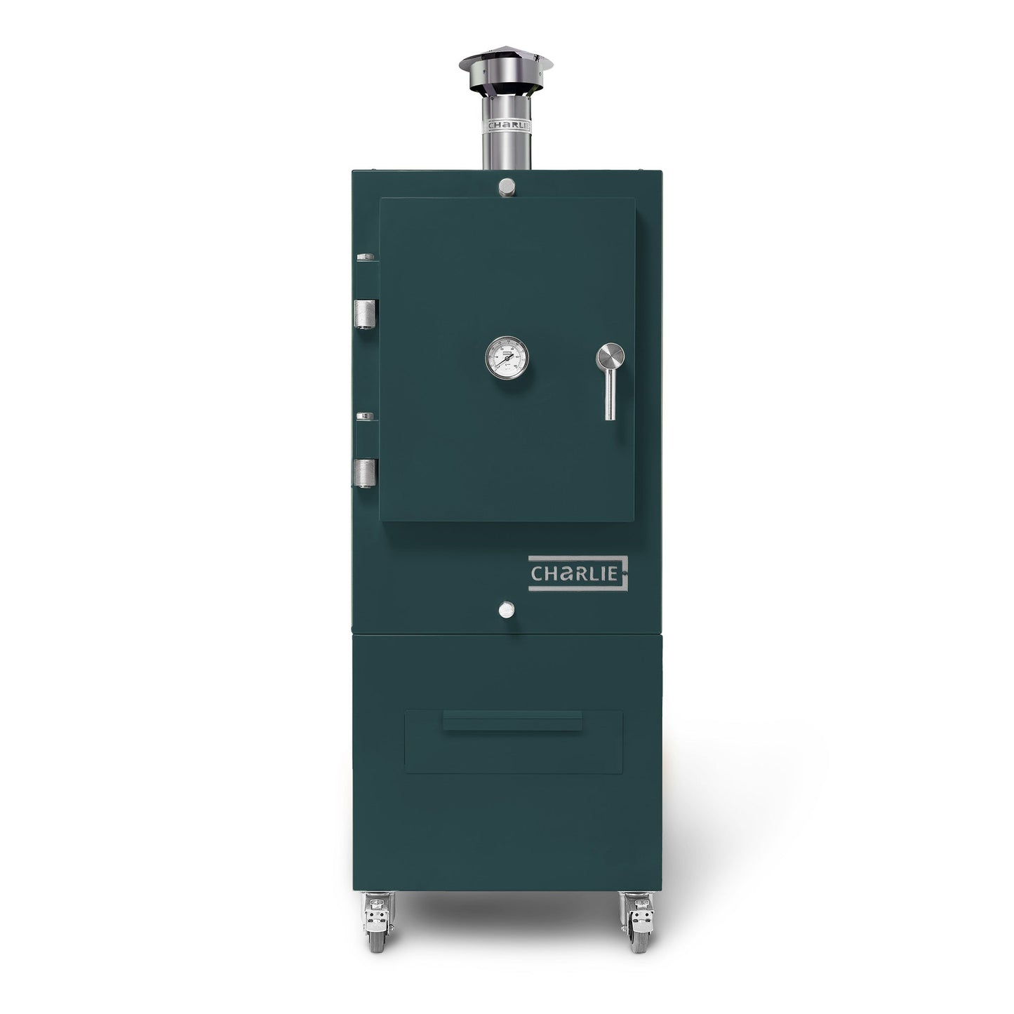 Charlie Charcoal Oven in Agave Green, front view