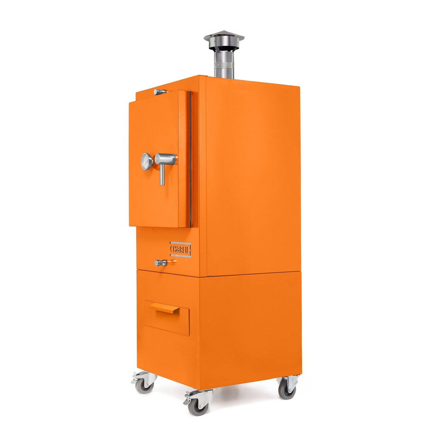 Charlie Charcoal Oven in Saffron, side angle