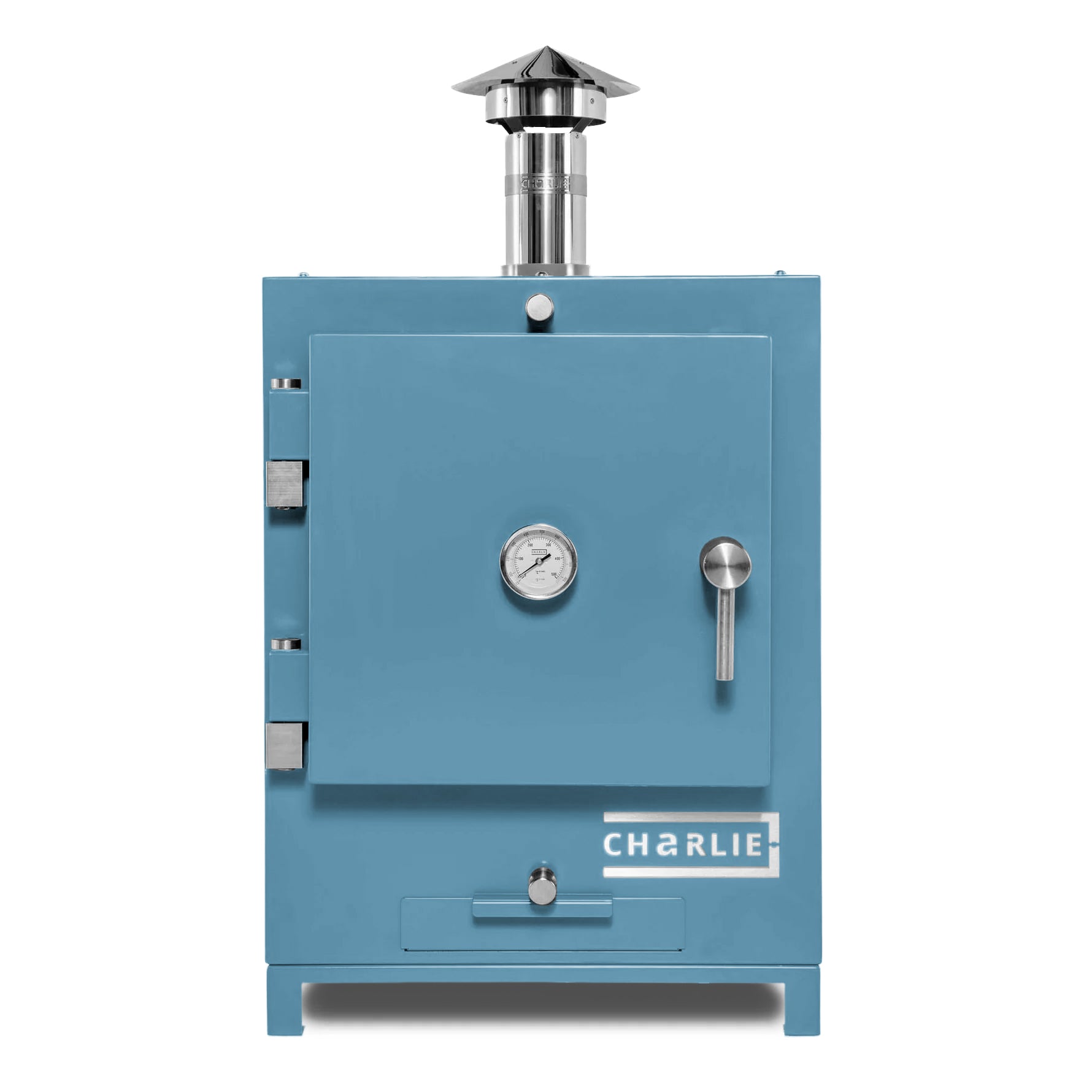 Cheeky Charlie Tabletop Oven in Blue Marlin, front view