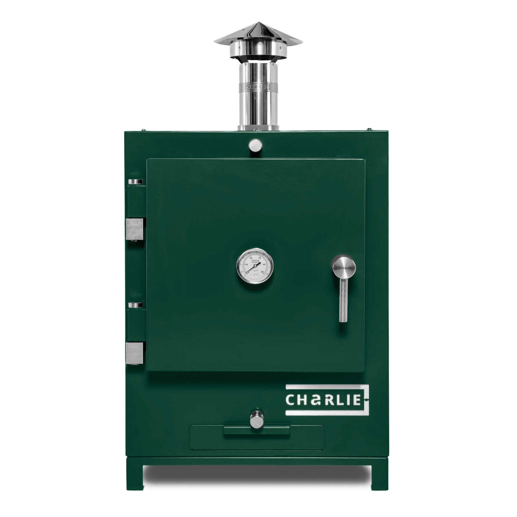 Cheeky Charlie Tabletop Oven in Green Chilli, front view