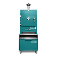 Cheeky Charlie Tabletop Oven in Teal Duck, with base unit