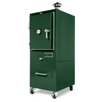 Professional Charlie Charcoal Oven, rear view showing chimney