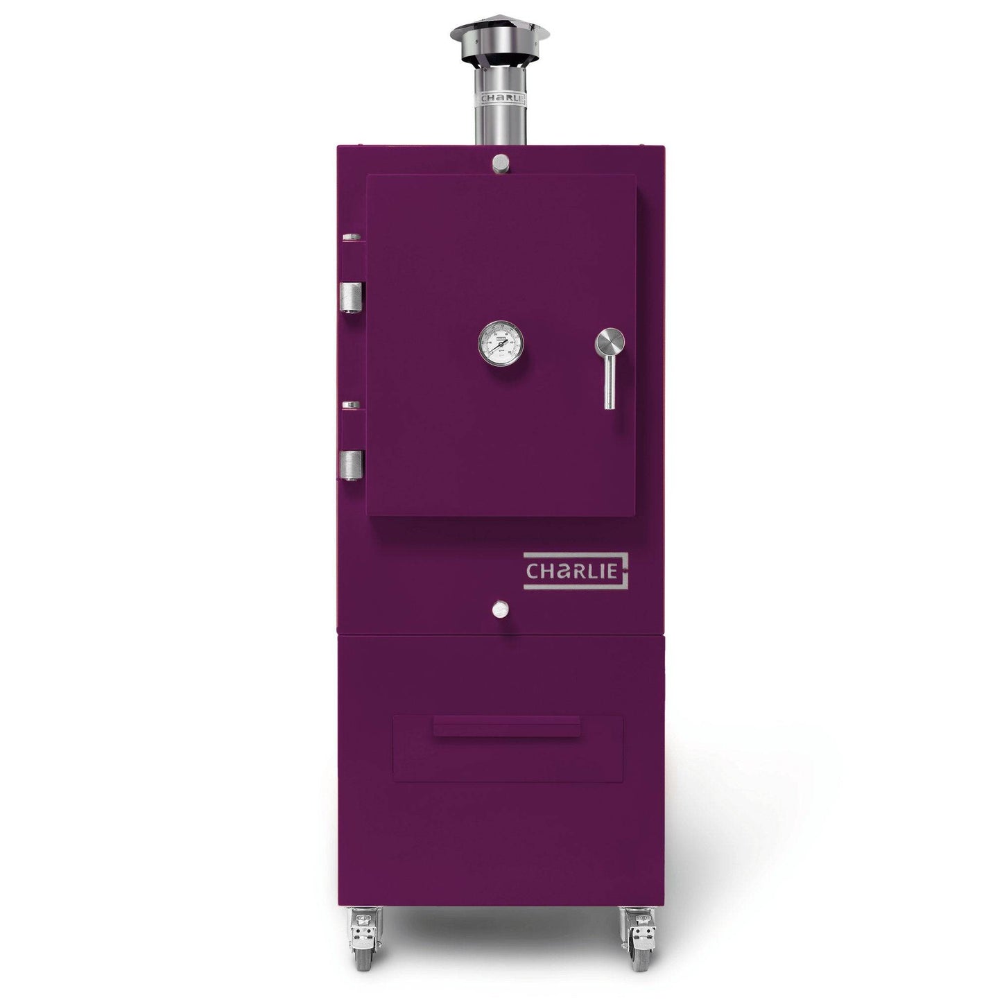 Charlie Charcoal Oven in Beetroot, front view