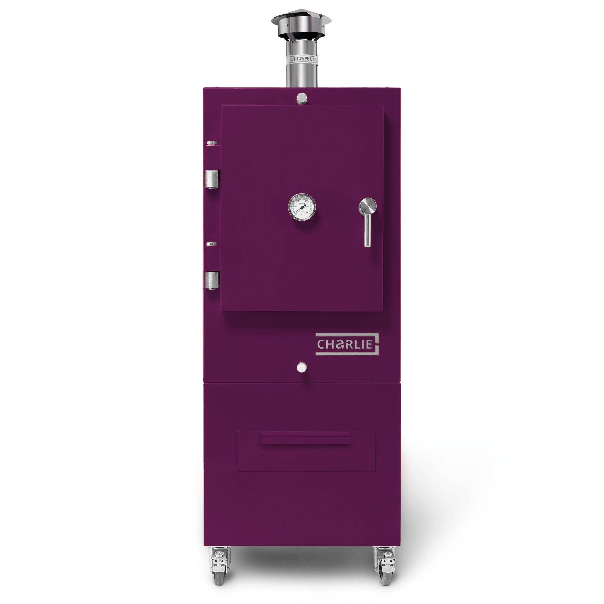 Charlie Charcoal Oven in Beetroot, front view