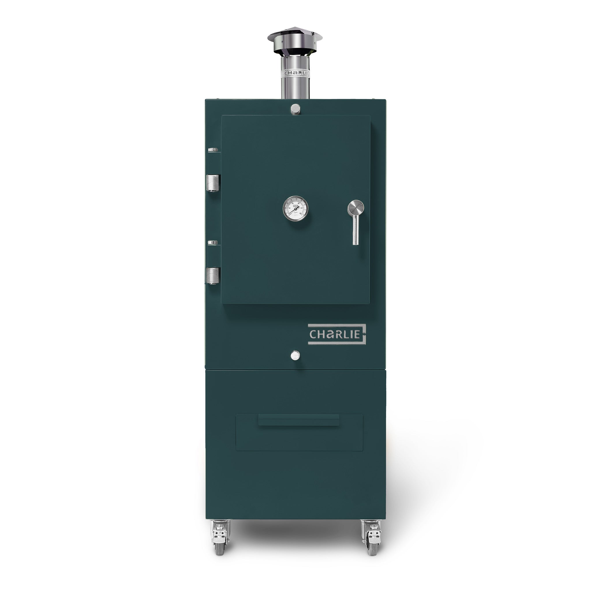 Charlie Charcoal Oven in Agave Green, front view
